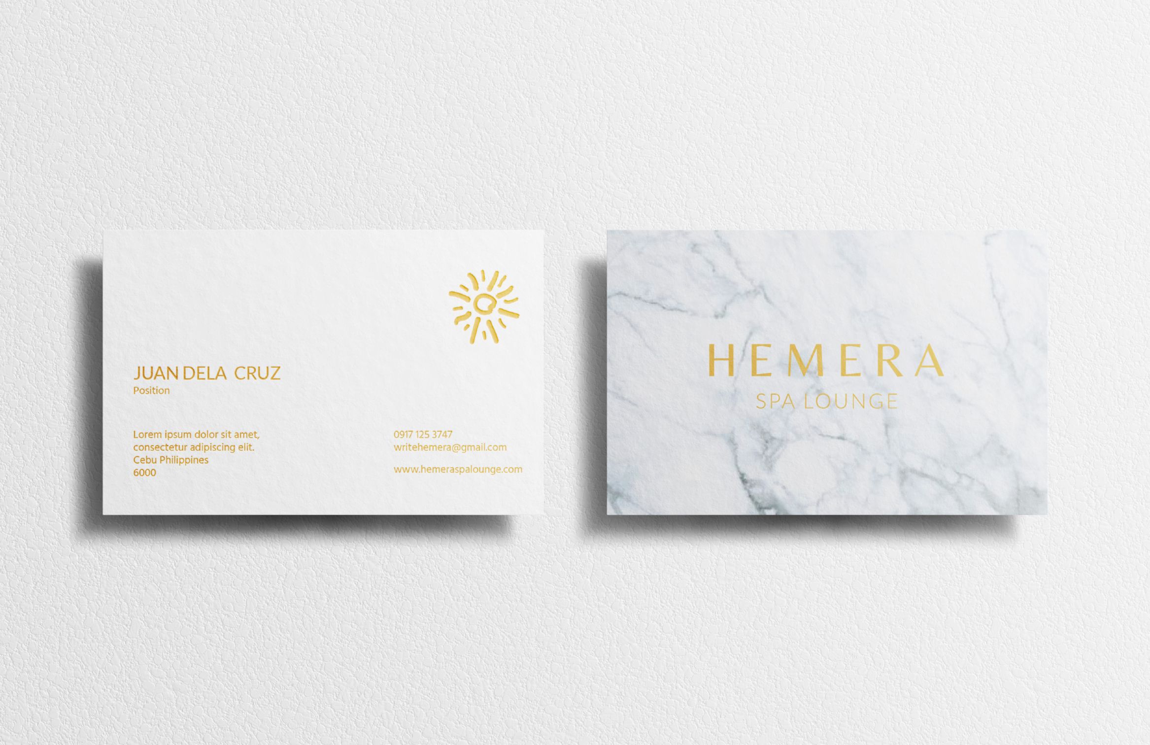 Brand application of the logo on a business card
